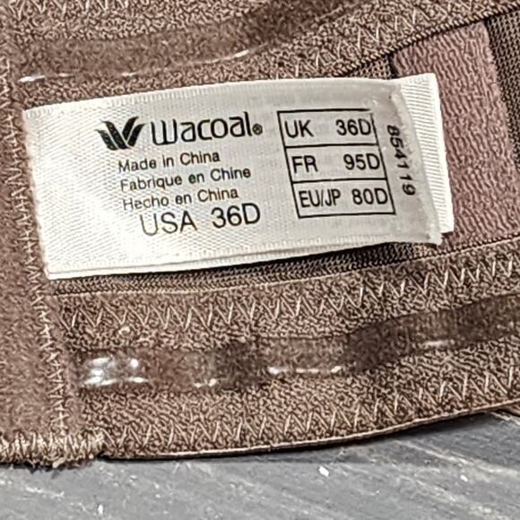 Wacoal Bra 36D Red Carpet Full Figure Underwire Strapless Bra 854119 Cocoa - Picture 4 of 8